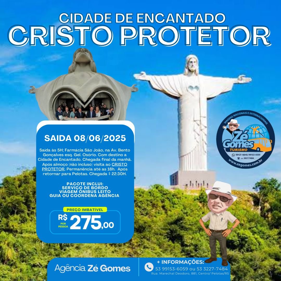 Cidade de Encantado - Cristo Protetor - Saída 17/05/2026