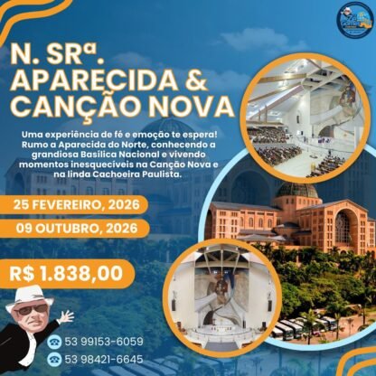 Basilica Aparecida & Canção nova - saída 09/10/2026